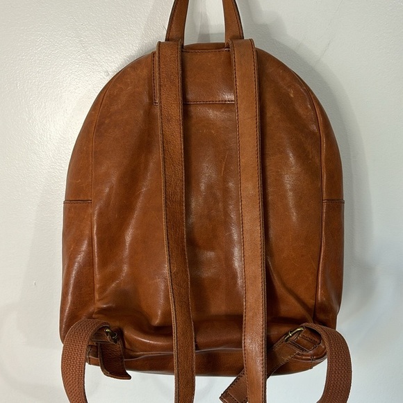 Madewell Lorimer Full Size Leather Backpack Cognac Brown G2015 main image 5